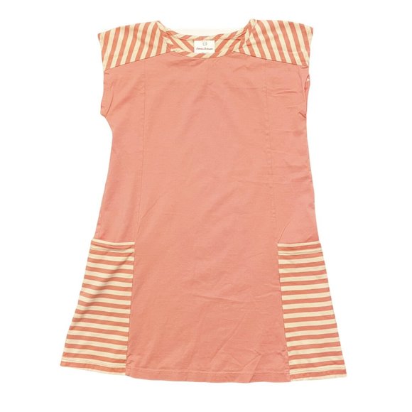 Hanna Andersson Other - Hanna Andersson Salmon Peach Square Striped Pocket Sleeveless Dress (8)